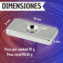 Iman De Neodimio 18x8x3mm Forma De Bloque Original X10u
