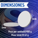 Imanes Forma De Moneda 1cmx1mm Neodimio X50u Potentes