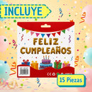 Letrero Happy Birthday Colgante Decorativo Reutilizable Fiesta