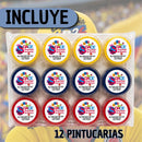 Pintucaritas Colombia x12 Colores Tricolor Maquillaje Facial