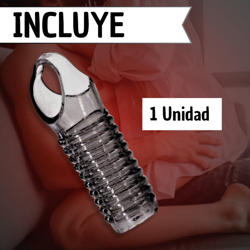 Anillo Funda Condon Extensor De Pene Silicona Masturbador