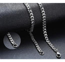 Cadena Cubana Eslabones Acero Inox Calidad 50 55cm/5 7 10mm