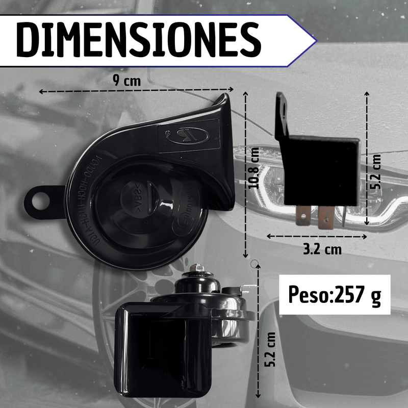 Bocinas Caracol Ir A007 12voltios 105-118db Setx2 Original