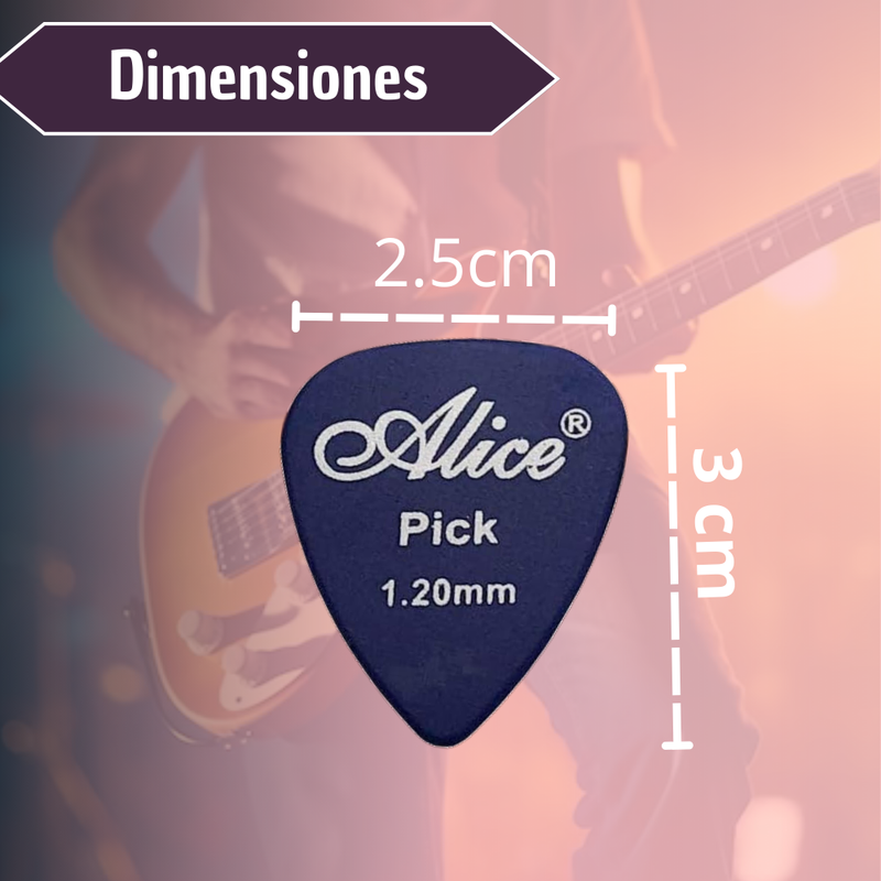 Picks uñas púas Alice X10 unidades sin caja