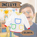 Delantal Impermeable Para Niños Con Mangas Protección Total