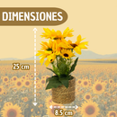 Canasta Floral Decorativa con Girasoles Amarillos