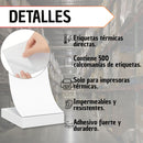 Etiquetas Termicas Directa Fuertes Ahesivas 15x12 Hojas 500