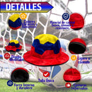 Sombrero Peluche Tricolor Colombia Diseño Balón de Fútbol