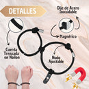 Pulseras De Imán Para Parejas Magnéticas Corazón Ajustable