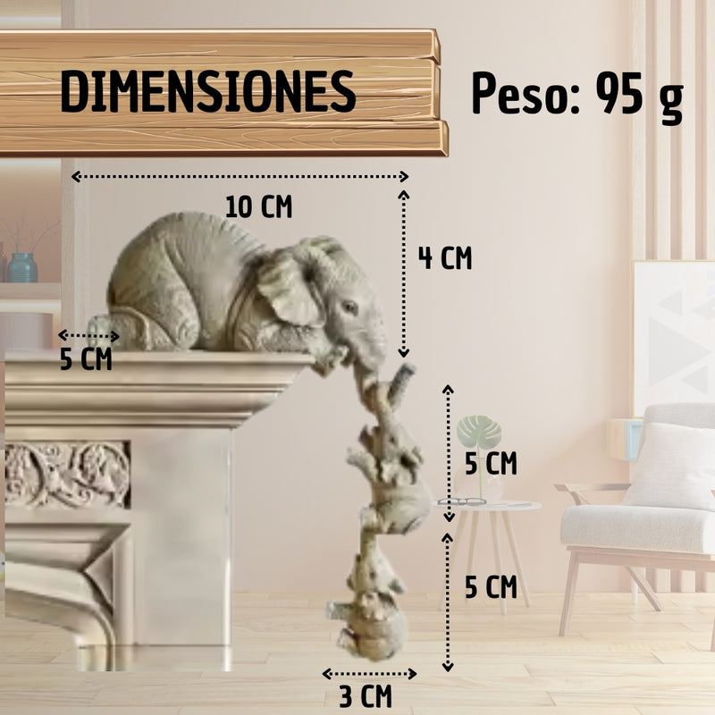 Decoracion Familia De 3 Elefantes Adornos Hogar Esculturas