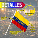 Pack 3 Banderas de Mano Colombia Mundial, Eventos y Fiestas Patrias