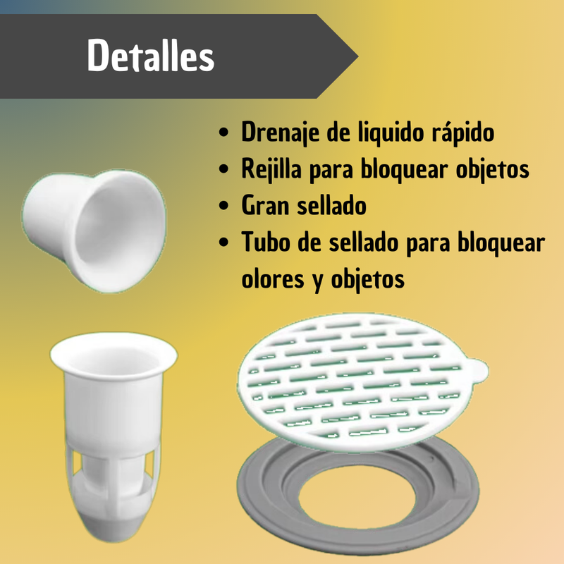 Válvula Tapón Desagüe Anti Insectos Olores Baños Cocina