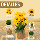 Canasta Floral Decorativa con Girasoles Amarillos