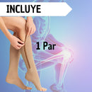 Medias De Compresión Vena Várice E Hinchazón Con Cremallera Beige S/M