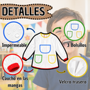 Delantal Impermeable Para Niños Con Mangas Protección Total