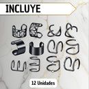 Aretes Ear Cuff Set 12 Piezas Ajustables Sin Perforacion