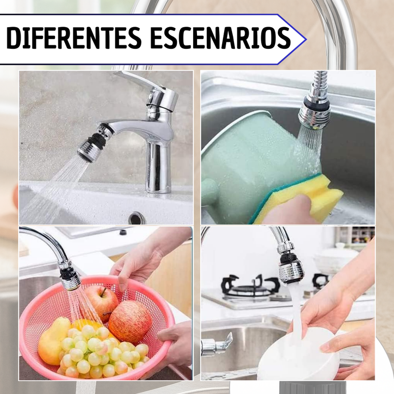 Grifo Giratorio 360 Ahorrador De Agua