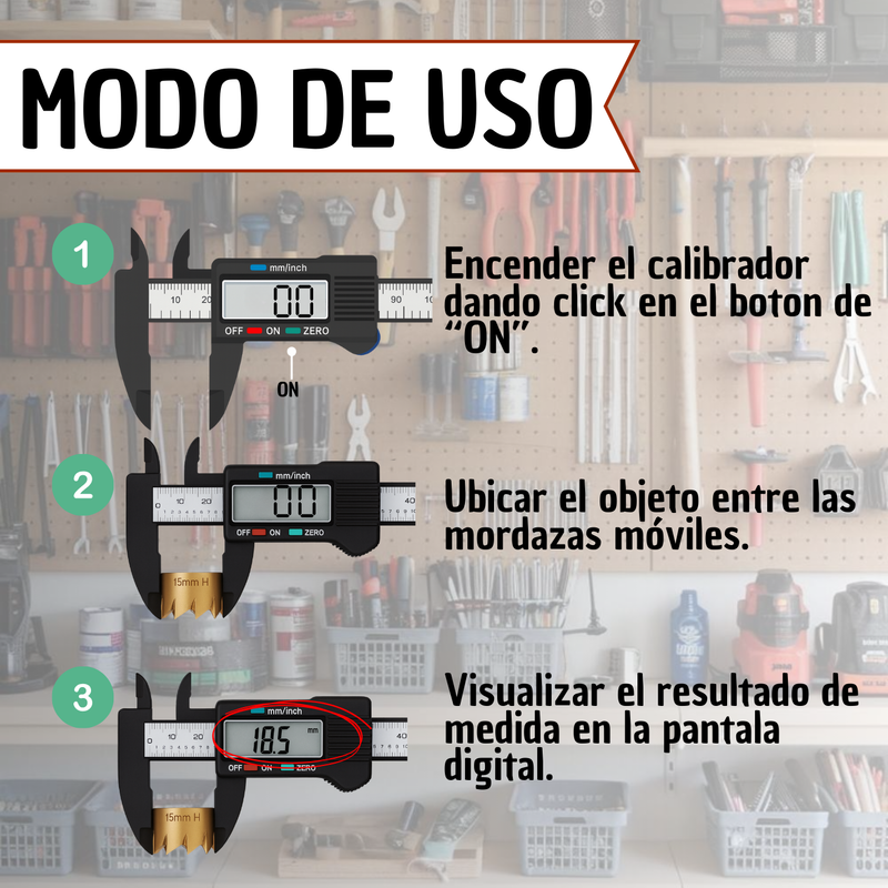 Calibrador Pie De Rey Digital 4bateria Lr44 Calipre Original