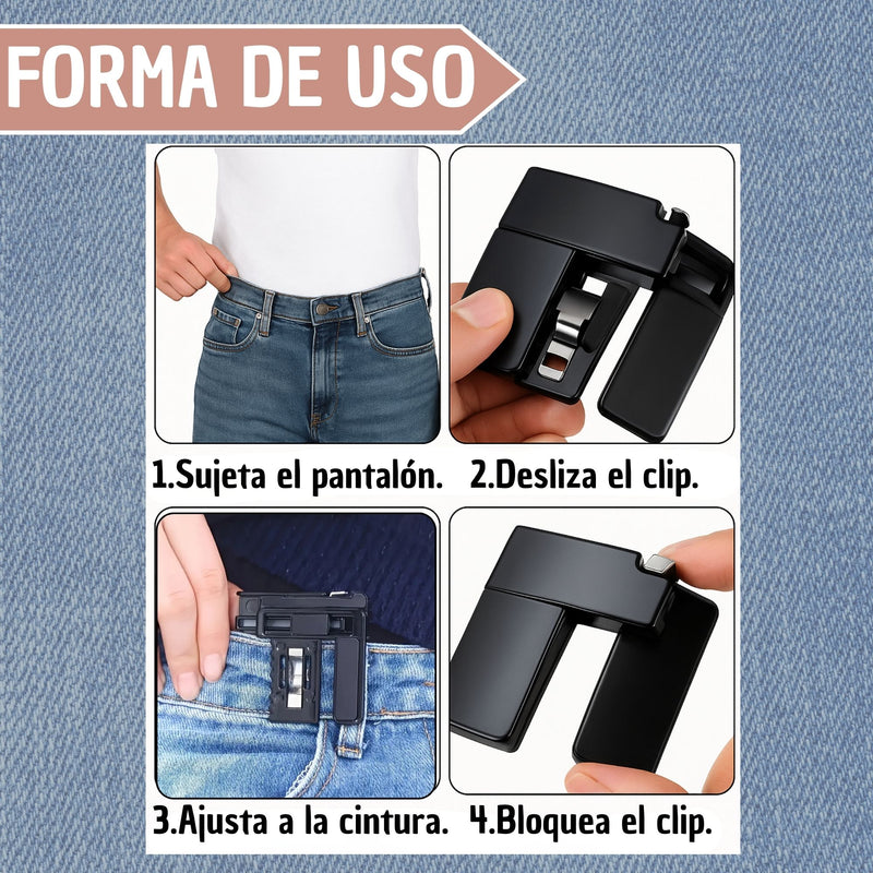 Hebilla Tensor Clip Retráctil Ajustable Cintura Jean Falda