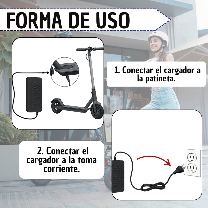 Adaptador Cargador Patineta Eléctrica Vsett Otros Gx16 54.6v