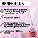 Manga Pastelera Pasteleria En Silicona 6 Boquillas + Acople