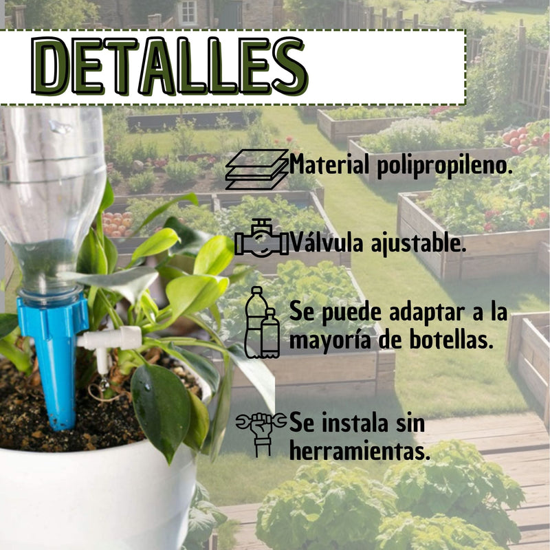 Regador Automático De Plantas Jardín X 6 Unidades Gotero