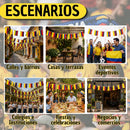 Pasa Calle Bandera Colombia 16 Banderines Decorativos 5.4 Metros