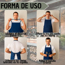 Delantal Denim Con Bolsillo Ajustable Chef Mesero Resistente