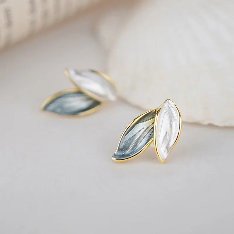 Aretes Pendientes De Hoja Glam Para Mujer