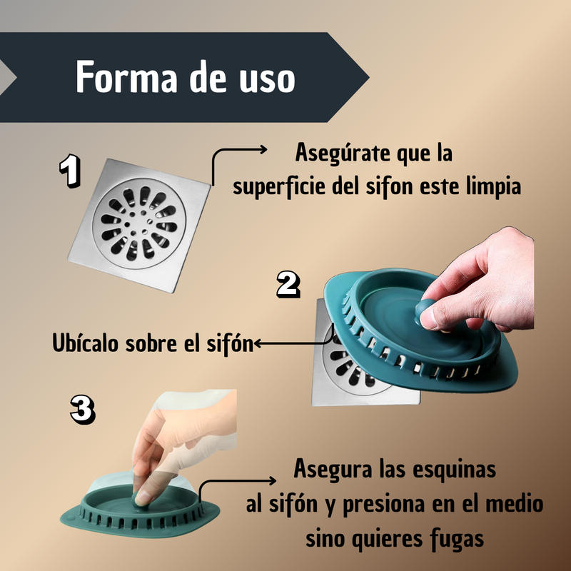 Tapon Cubierta Desagüe Sifon Repele Olores Control De Agua