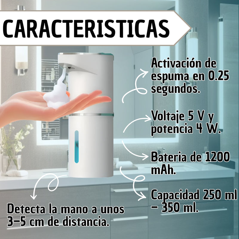 Jabon Liquido Espuma Dispensador Infrarrojo Sensor Automatic
