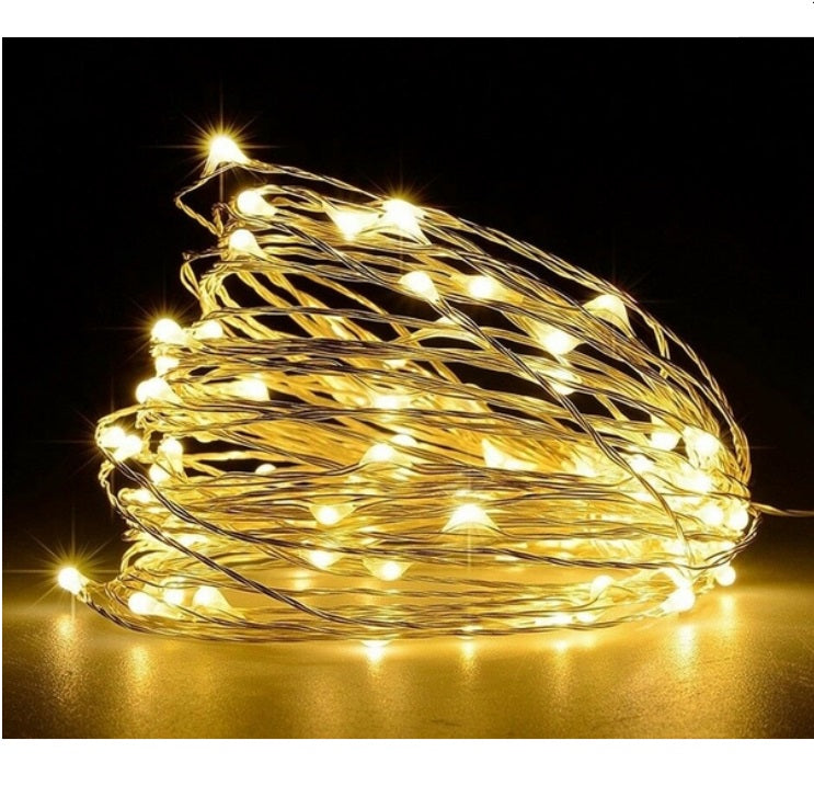 Luces De Hada Led Alambre De Cobre Decoracion Usb 10 Metros