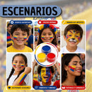 Pintucaritas Colombia x12 Colores Tricolor Maquillaje Facial