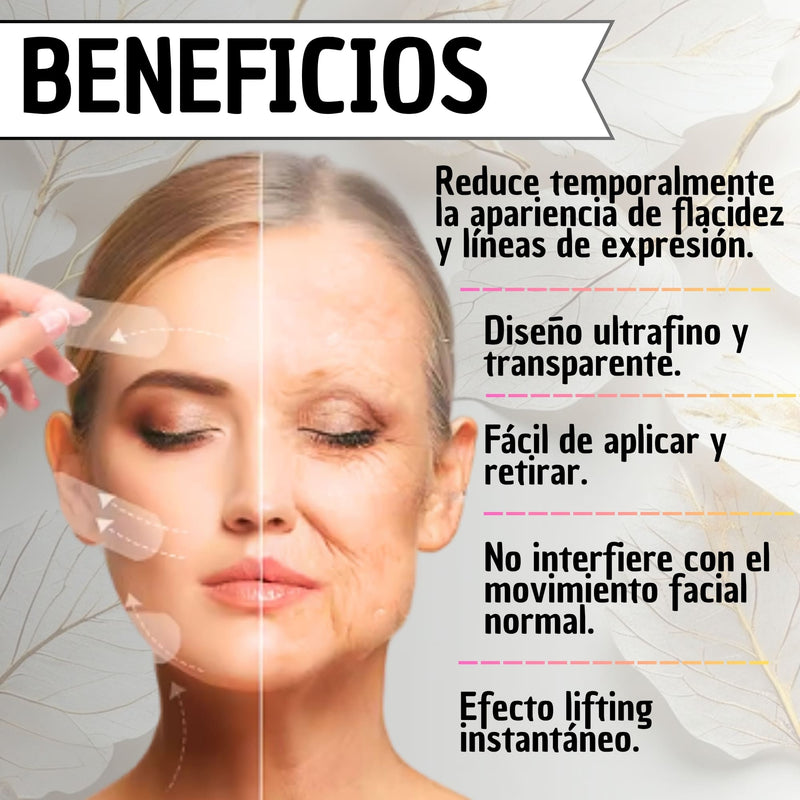 Cinta Adhesiva Estiramiento Facial Anti Arrugas 40 Unidades