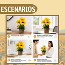 Canasta Floral Decorativa con Girasoles Amarillos