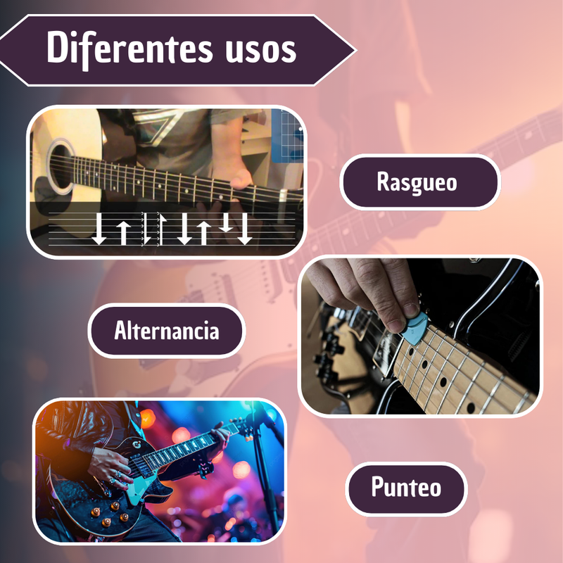 Picks uñas púas Alice X10 unidades sin caja
