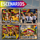 Pack 3 Banderas de Mano Colombia Mundial, Eventos y Fiestas Patrias