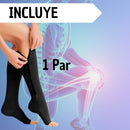 Medias De Compresión Vena Várice E Hinchazón Con Cremallera Negro L/XL