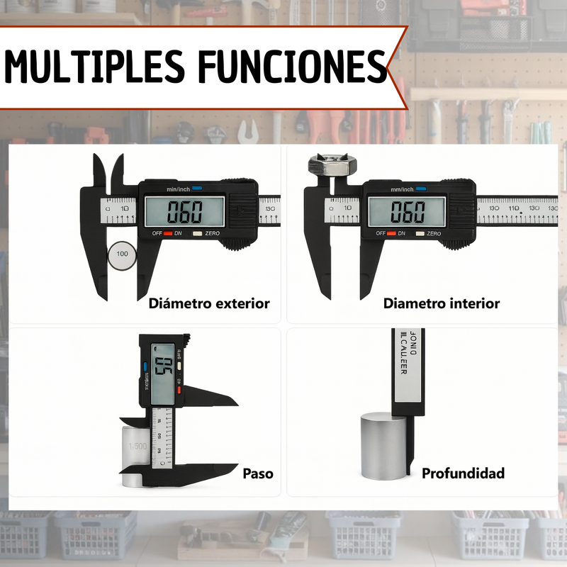 Calibrador Pie De Rey Digital 4bateria Lr44 Calipre Original