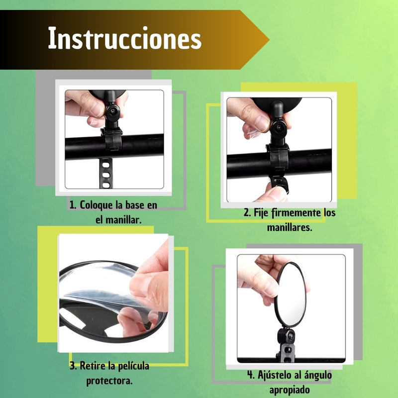 Espejo Retrovisor 360° Para Bicicletas, Patinetas, Scooters