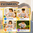 Delantal Impermeable Para Niños Con Mangas Protección Total