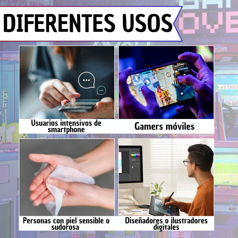 Guantes Fundas Gaming Dedos Antisudor Shooters