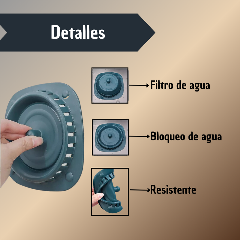 Tapon Cubierta Desagüe Sifon Repele Olores Control De Agua