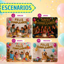 Letrero Happy Birthday Colgante Decorativo Reutilizable Fiesta