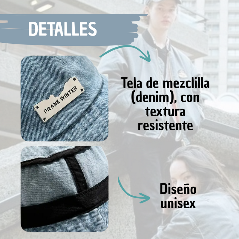 Gorro Sombrero Pescador Jean Azul Unisex Moda