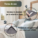 Sin Frizz Funda De Almohada En Satín Fino Azul