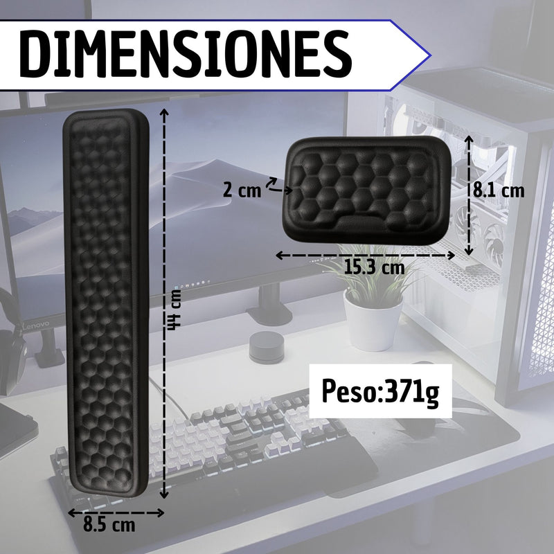Reposa Muñecas Memory Foam Fulteclado Mouse Original Pro