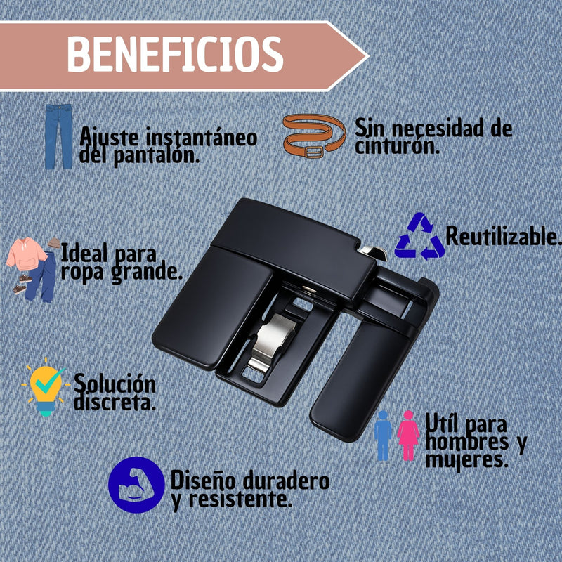 Hebilla Tensor Clip Retráctil Ajustable Cintura Jean Falda