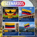Bandera de Colombia Grande 153x90 cm Tricolor Para Eventos y Fútbol