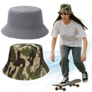 Sombrero Gorro Pescador Bordado Doble Faz Camuflado/gris